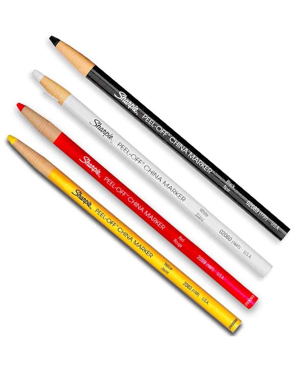 Crayons gras 10 pièces pour carrelage, céramique, verre Rouge ou